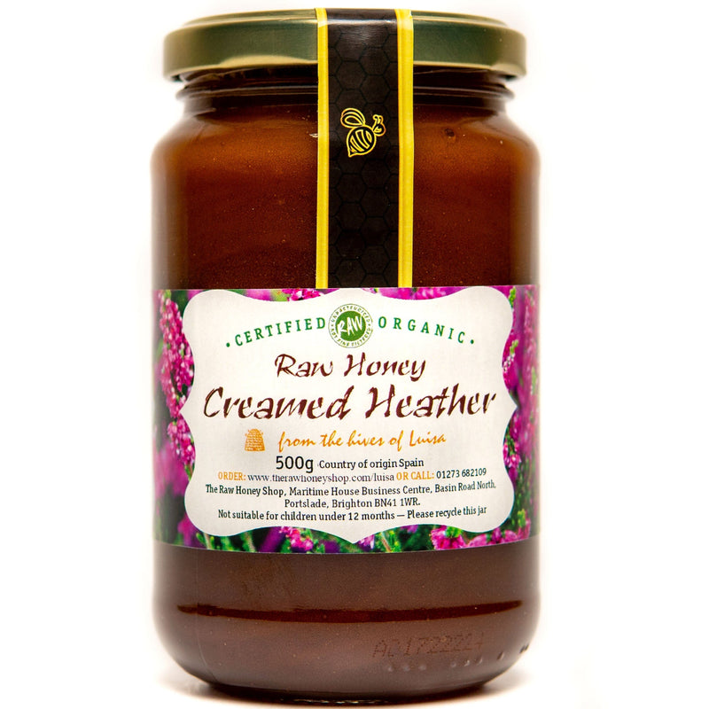 Raw Organic Creamed Heather Honey - Coarse-filtered, Unpasteurised, and Enzyme-rich