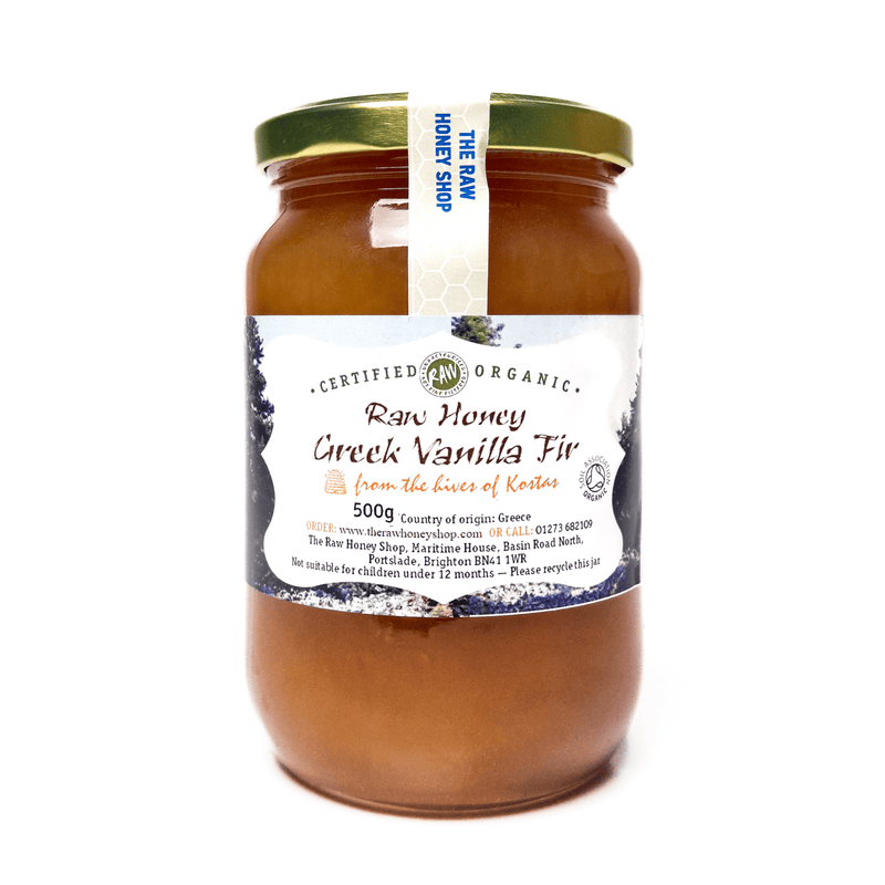 Raw Organic Greek Vanilla Fir Honey