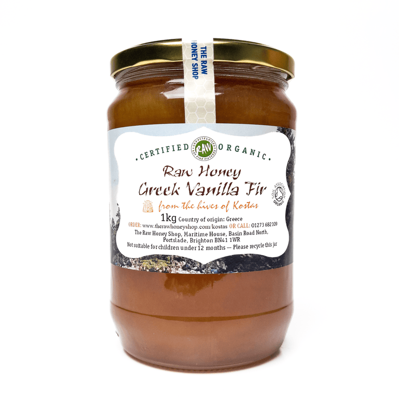 Raw Organic Greek Vanilla Fir Honey