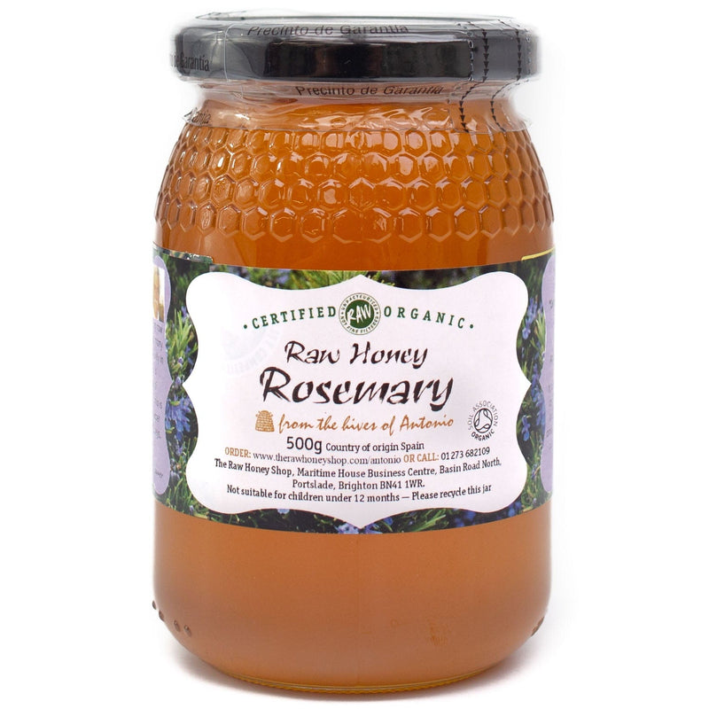 Raw Certified Organic Rosemary Honey - Platinum Award Winner in the London Honey Awards