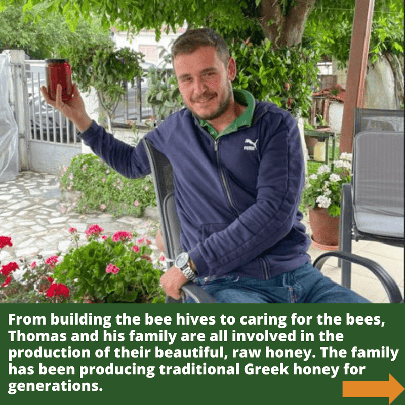 Artisan Raw Organic Greek Wild Thyme Honey - 490g