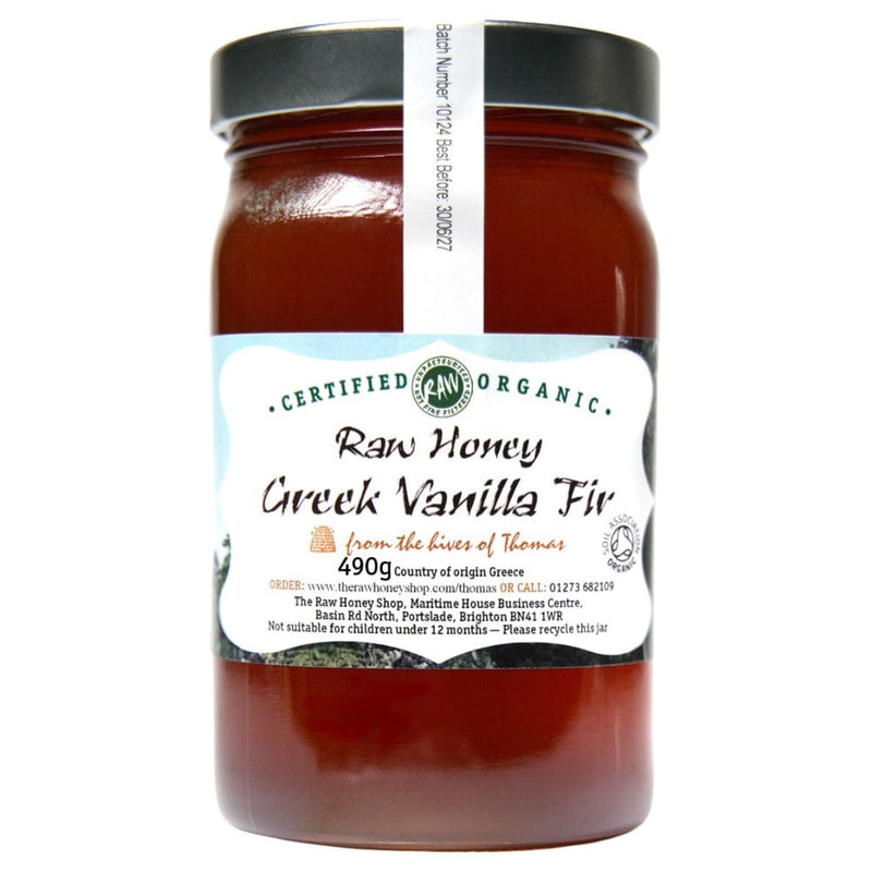 Artisan Greek Rare Vanilla Fir Raw Honey  - 490g