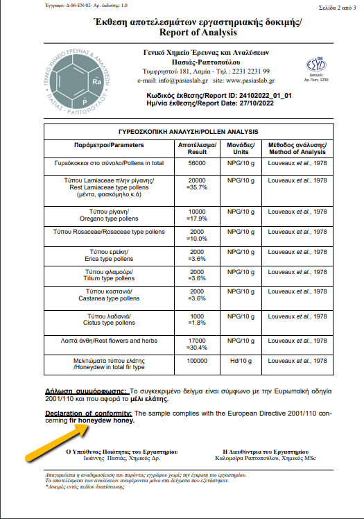 This image shows page 2  of analysis of Vanilla Fir, which confirms that it meets the criteria for Vanilla Fir