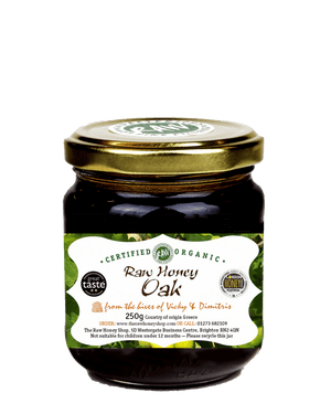 Raw Greek Organic Oak Honey (250g) 17.5 Active, Certified, Platinum Award Winning - SALE